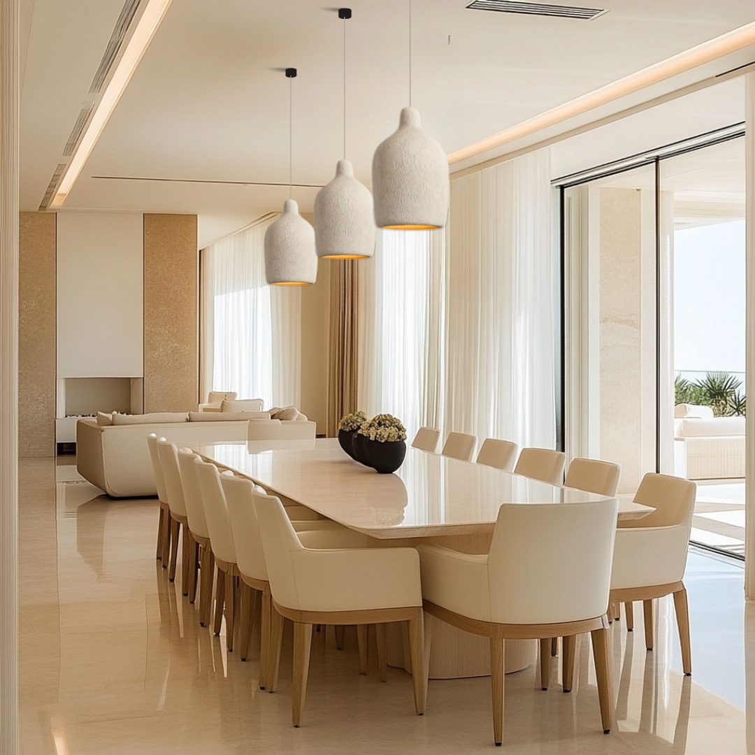 TERRALUNA Lampa wisząca – Minimalistyczny design z cementu z ciepłym oświetleniem LED