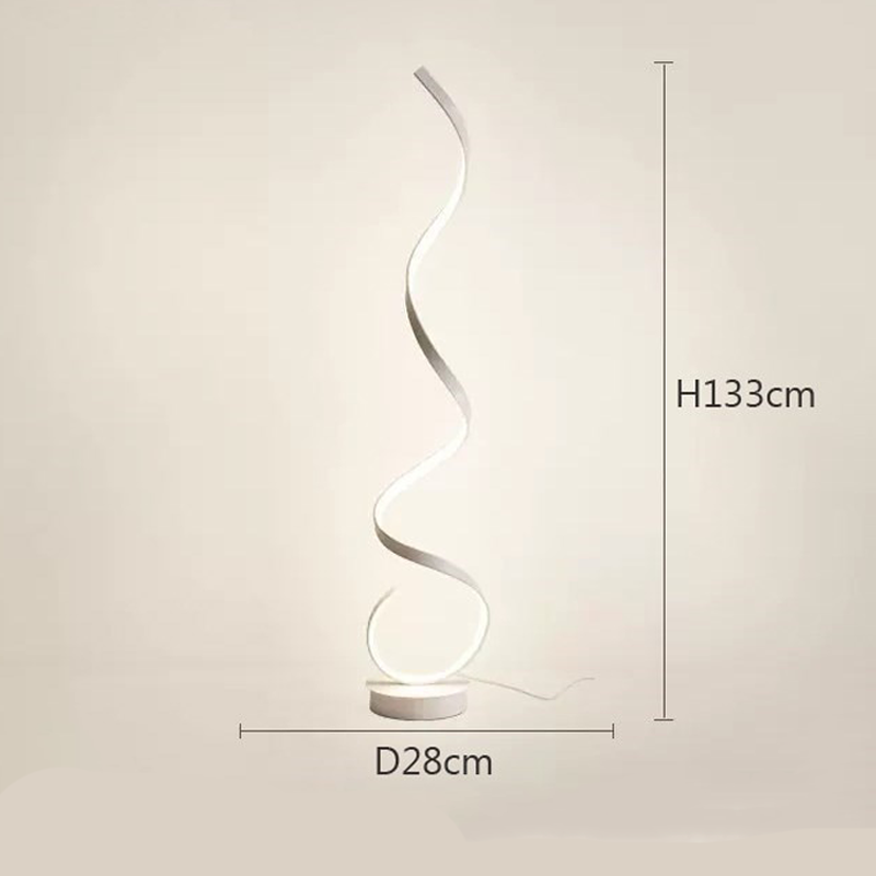 Gedraaide design vloerlamp