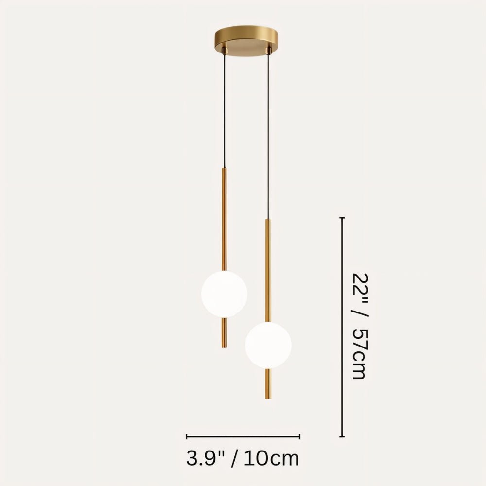 Glazora – Lampada a Sospensione Moderna con Sfera di Vetro | LED Caldo | Ø10cm