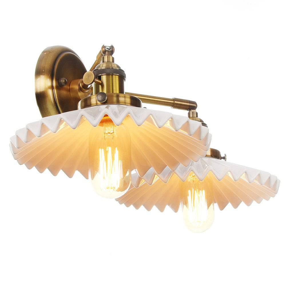 Aurio Retro- Lampada da parete in ceramica con doppia illuminazione
