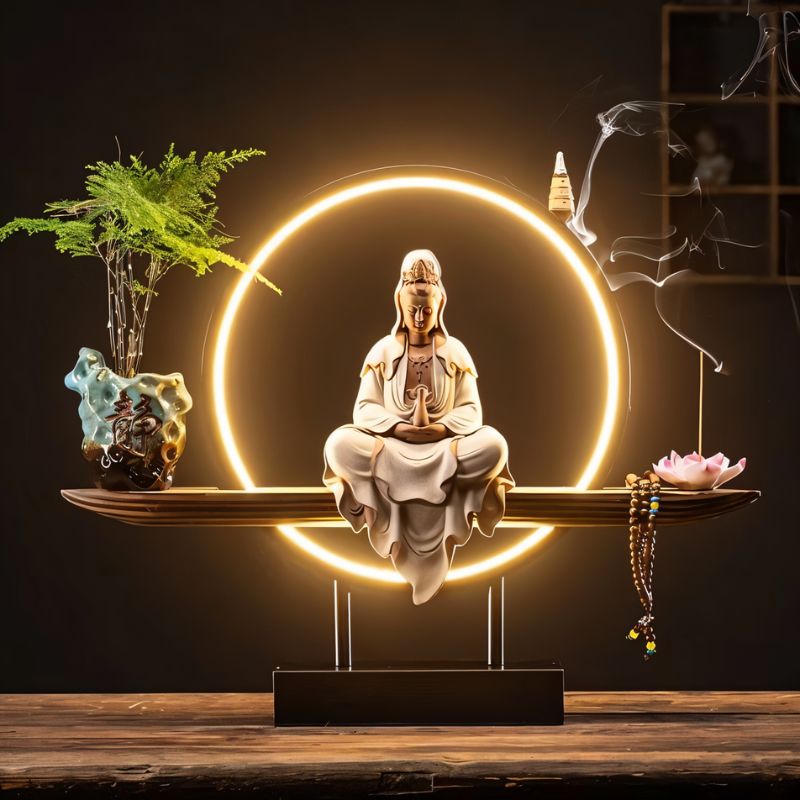 ZenGlow – Tafellamp & Wierookbrander in Eén | LED Verlichting