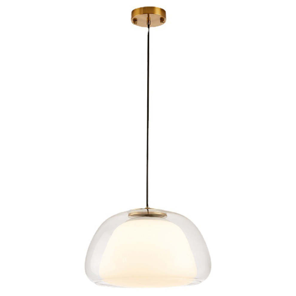 LUNARIA Hanglamp – Witte Glazen Bol met Diffuser – Elegant Design & E27 Fitting