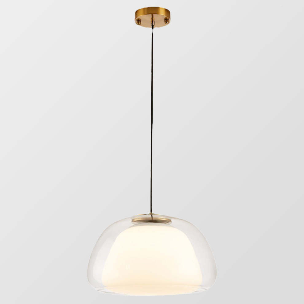 LUNARIA Hanglamp – Witte Glazen Bol met Diffuser – Elegant Design & E27 Fitting