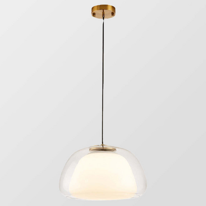 LUNARIA Hanglamp – Witte Glazen Bol met Diffuser – Elegant Design & E27 Fitting