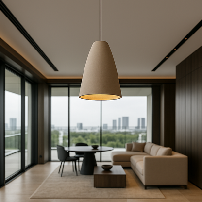 TERRALUNA Lampa wisząca – Minimalistyczny design z cementu z ciepłym oświetleniem LED