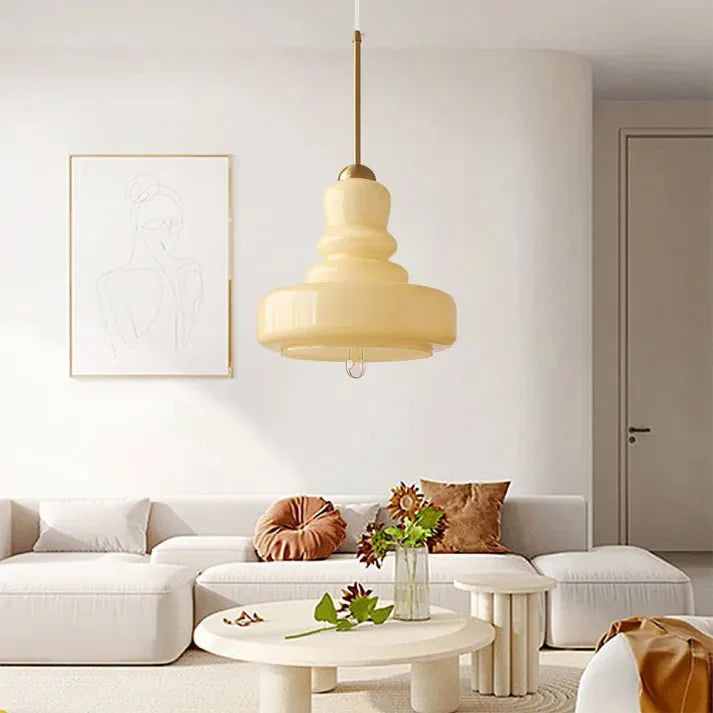FormaLume | Lampada da soffitto in vetro Bauhaus elegantemente sagomata