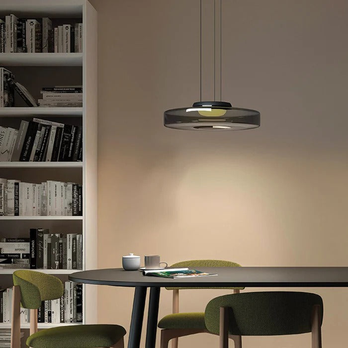CraftNova - Lampada a sospensione in vetro in stile Bauhaus