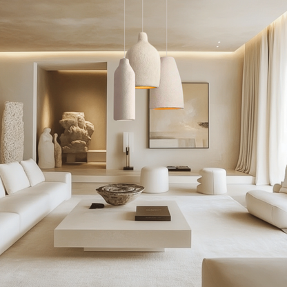 TERRALUNA Lampa wisząca – Minimalistyczny design z cementu z ciepłym oświetleniem LED