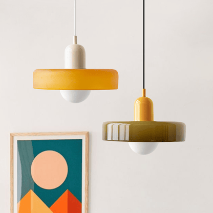 ColorLume | Geometryczna lampa sufitowa Bauhaus ze szkła