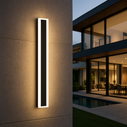 LYNQ Lampa zewnętrzna – nowoczesna lampa ścienna LED do ogrodu, balkonu i tarasu