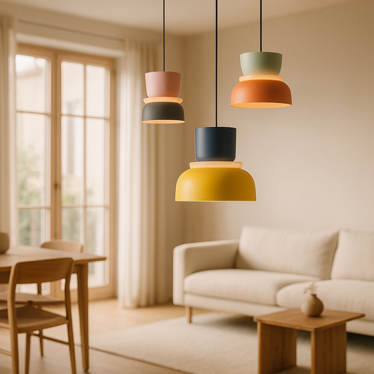 LuminaGlow | Design Macaron Scandinavo | Multicolore | Ø25 cm