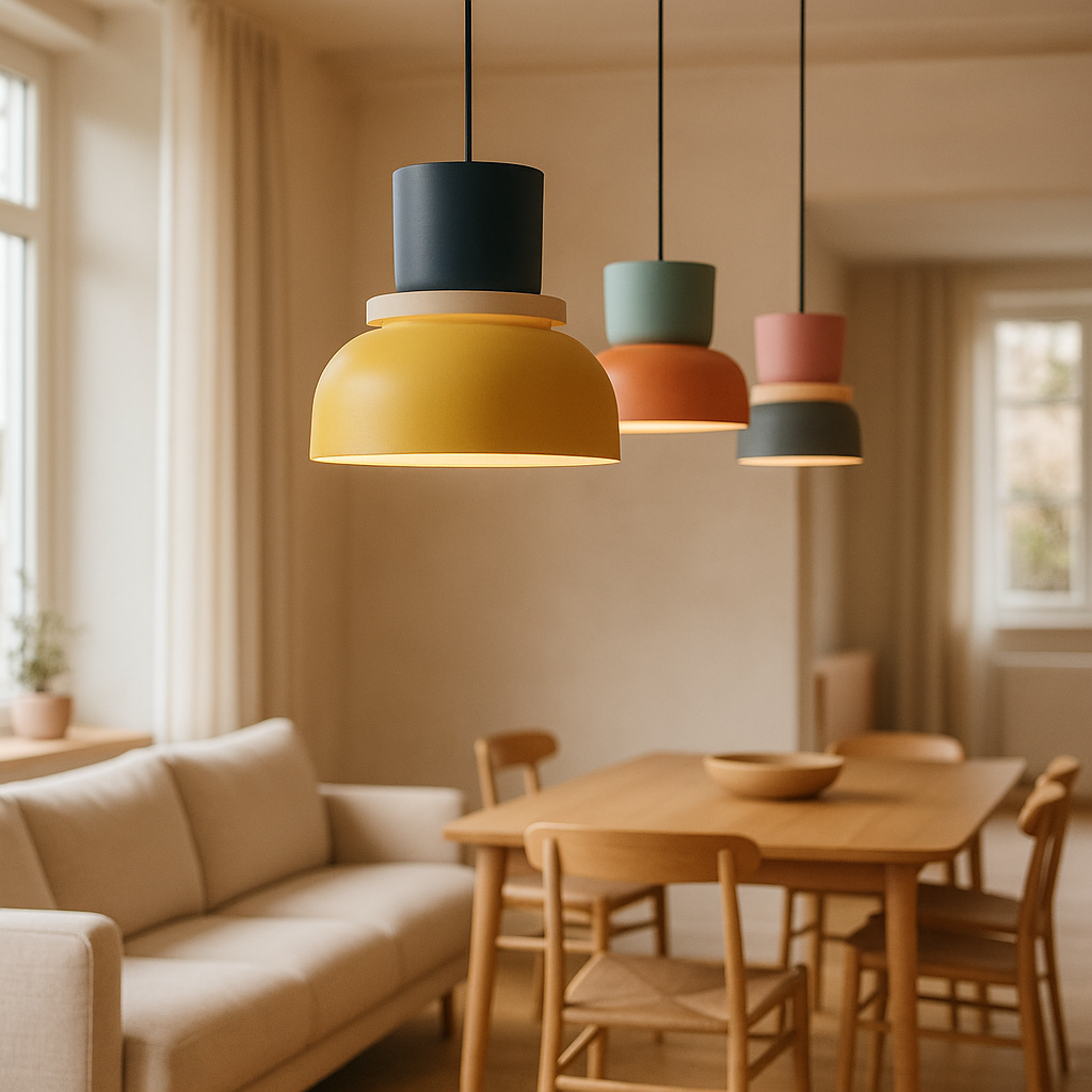 LuminaGlow | Design Macaron Scandinavo | Multicolore | Ø25 cm