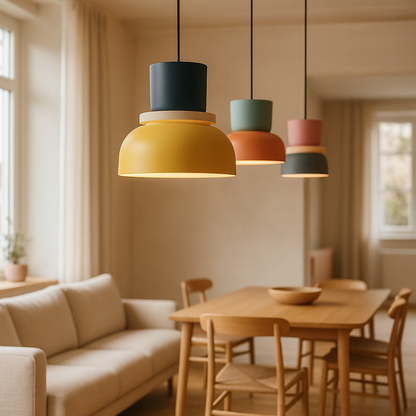 LuminaGlow | Design Macaron Scandinavo | Multicolore | Ø25 cm