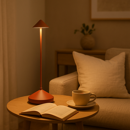 Lumelair | Minimalistyczna lampa stołowa LED - wodoodporne i ściemnialne oświetlenie bezprzewodowe