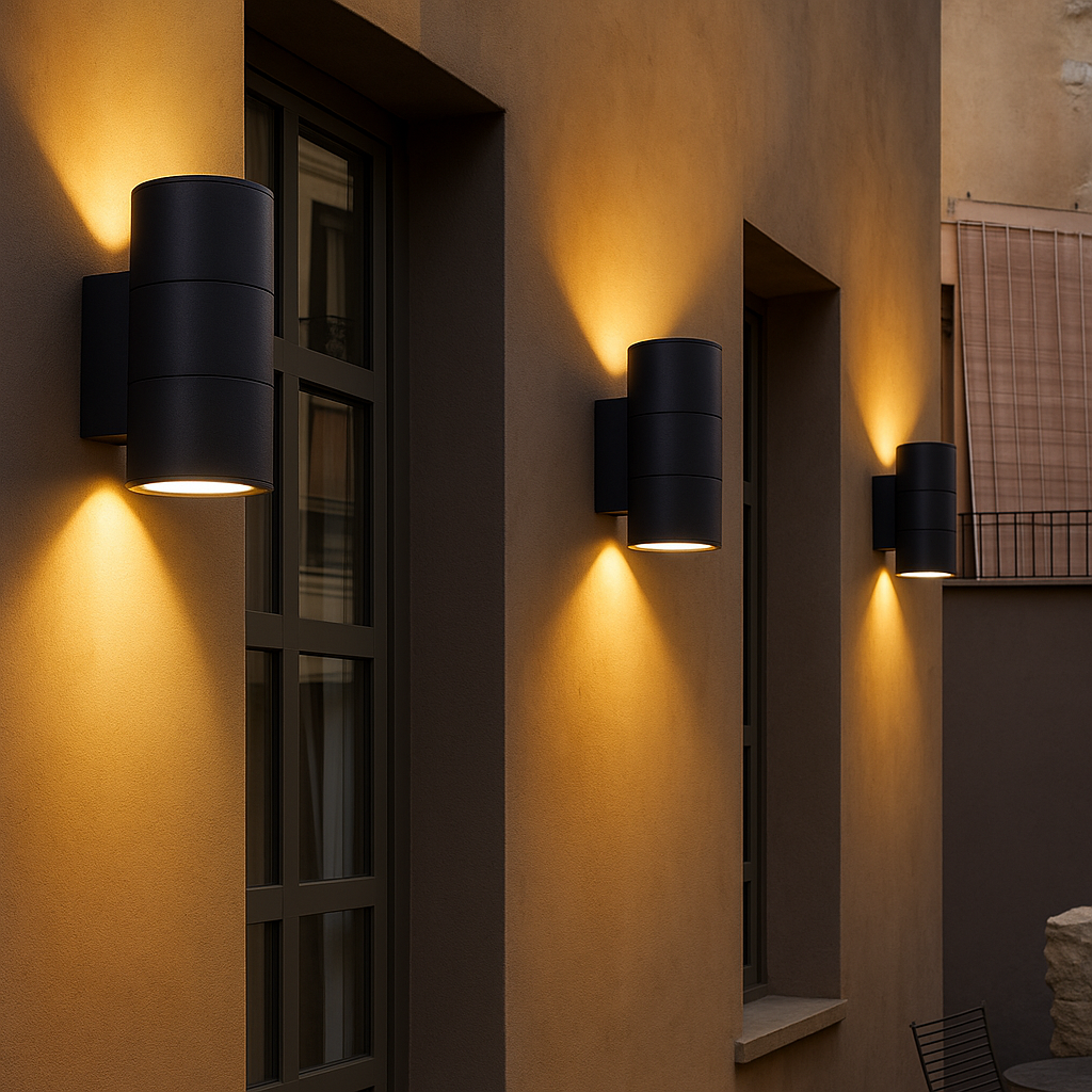 Skyline Beam LED Lampada da Parete Esterna | Illuminazione da Parete in Alluminio Impermeabile per Giardino, Viale o Terrazza (IP65)