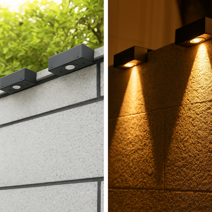 Aurion | Waterdichte LED Buitenlamp op Zonne-energie met Dimbare Warm- en Witlichtmodus