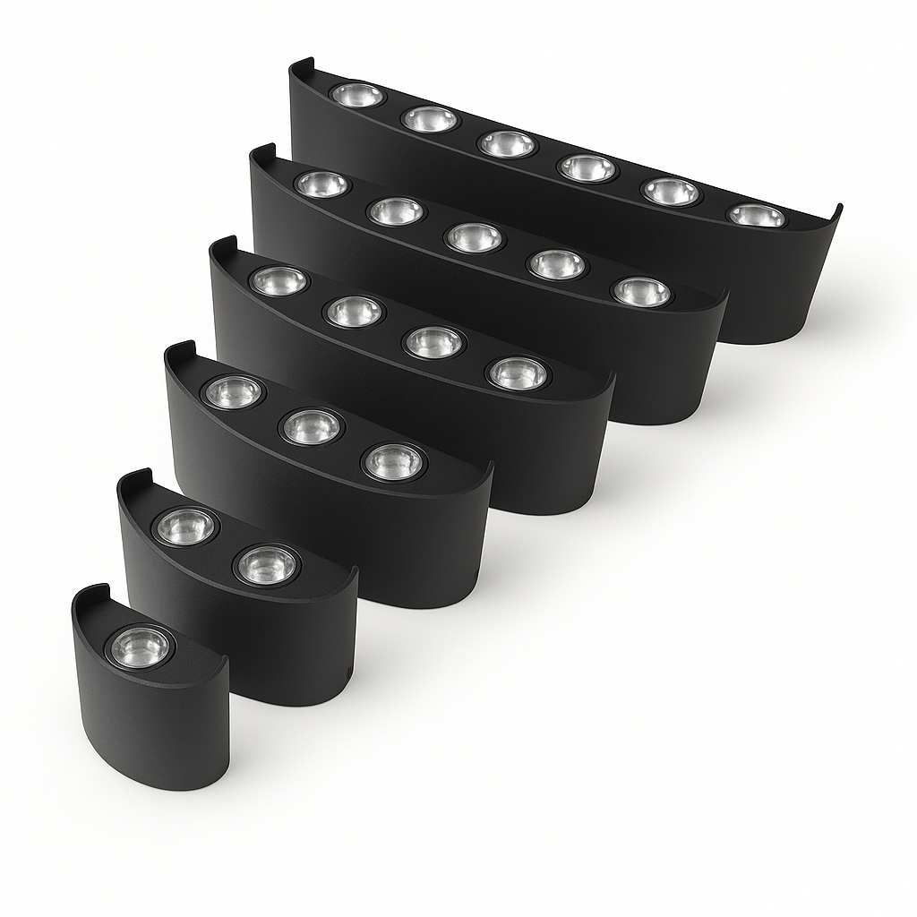 Rayzaar | Minimalistyczna lampa ścienna LED z oświetleniem góra-dół | Wodoodporna IP65 do użytku wewnętrznego i zewnętrznego