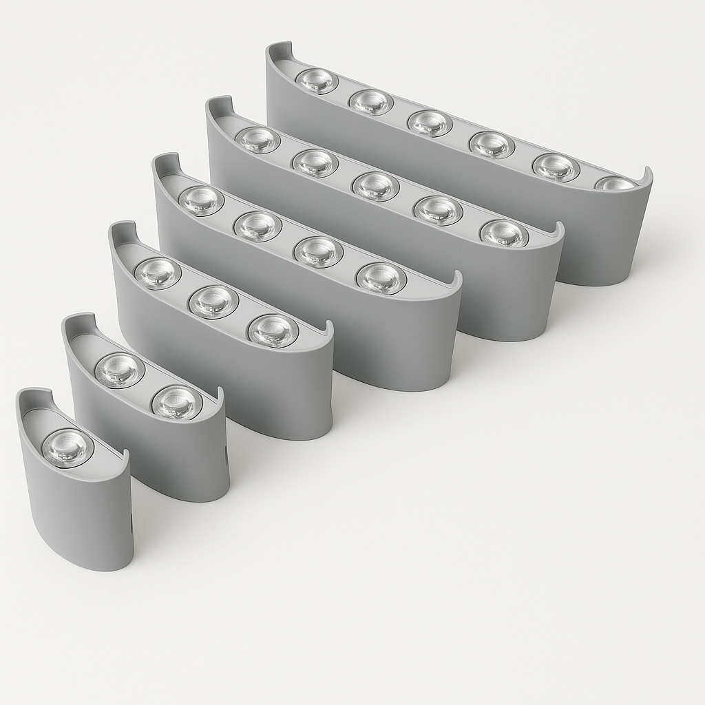 Rayzaar | Minimalistyczna lampa ścienna LED z oświetleniem góra-dół | Wodoodporna IP65 do użytku wewnętrznego i zewnętrznego