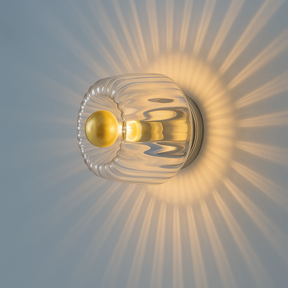 Nordhaus | Lampada da parete scandinava minimalista in vetro e metallo | Attacco E14