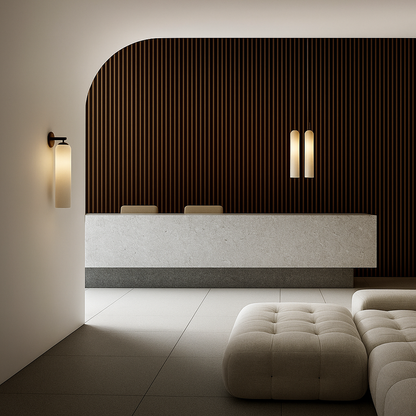 ArtNova – Elegante Lampada da Parete in Vetro | Design Minimalista | Luce LED Calda | 25x15 cm