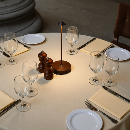 Lumelair | Minimalistyczna lampa stołowa LED - wodoodporne i ściemnialne oświetlenie bezprzewodowe