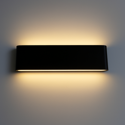 Sunzo | Lampada da parete per interni – Alluminio impermeabile – Design scandinavo con vetro grigio – Per corridoio, camera da letto e ingresso