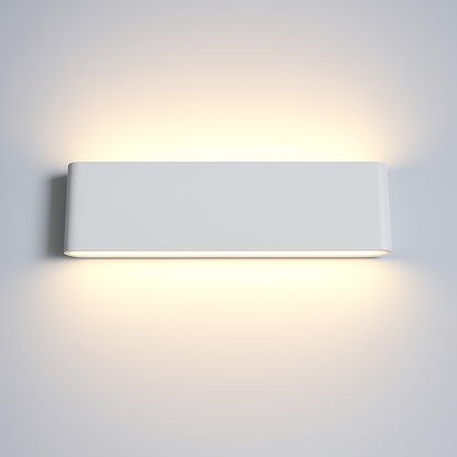 Sunzo | Lampada da parete per interni – Alluminio impermeabile – Design scandinavo con vetro grigio – Per corridoio, camera da letto e ingresso