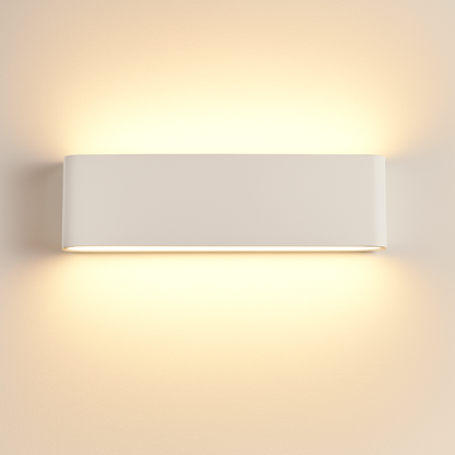 Sunzo | Lampada da parete per interni – Alluminio impermeabile – Design scandinavo con vetro grigio – Per corridoio, camera da letto e ingresso