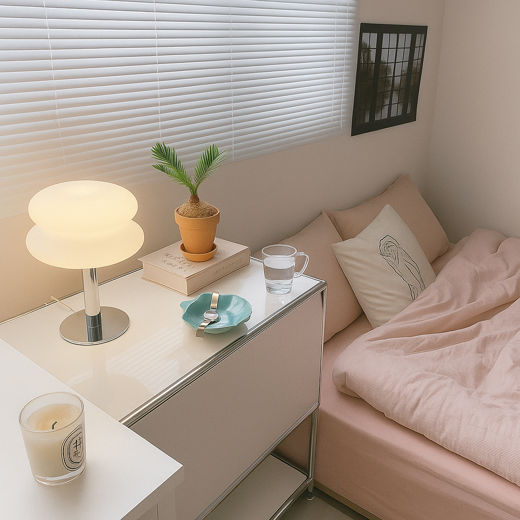 ModernoLuce | Włoska lampa stołowa – design Bauhaus – ściemnialna – LED – USB – 29,5 cm