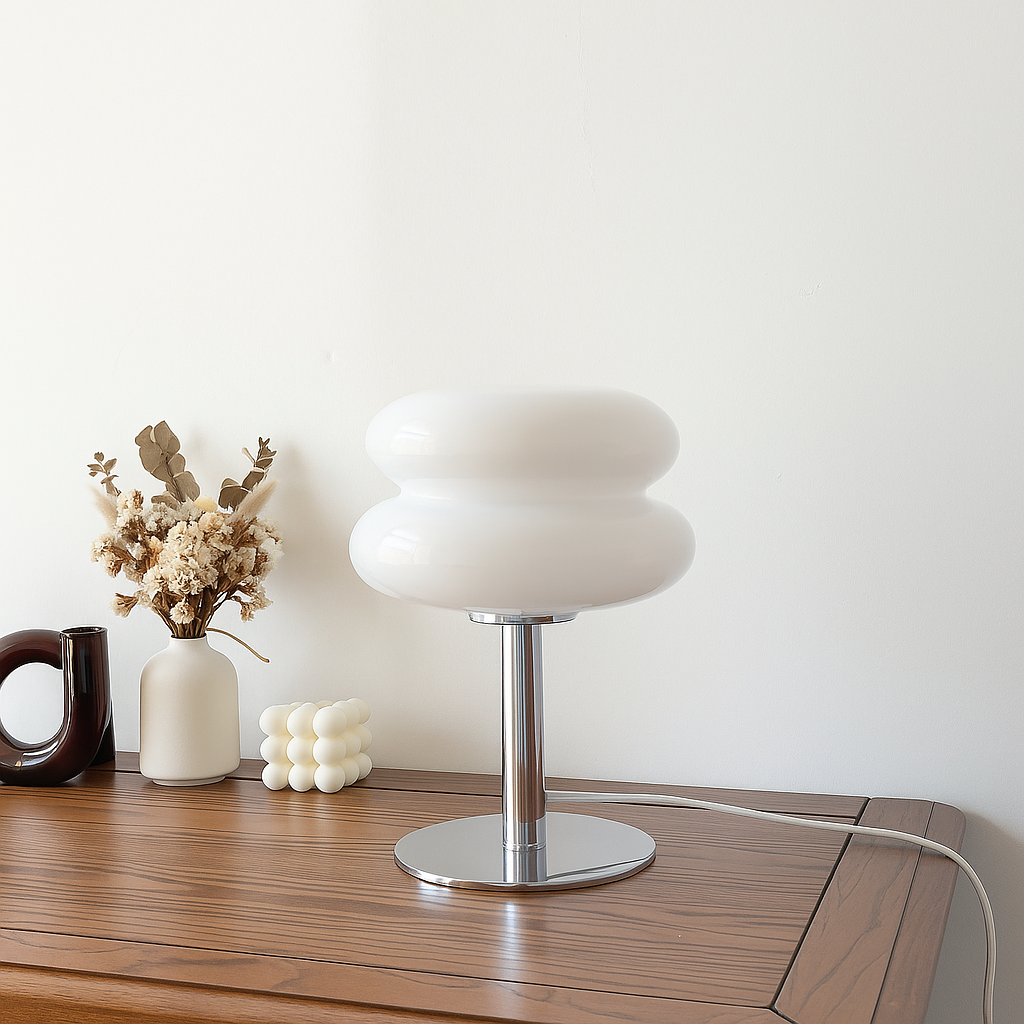 ModernoLuce | Włoska lampa stołowa – design Bauhaus – ściemnialna – LED – USB – 29,5 cm