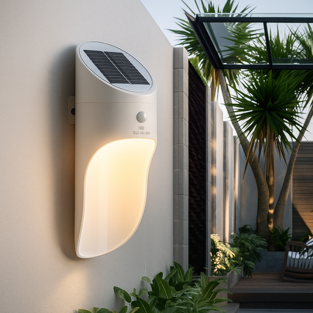 SolaréLume – Lampa ścienna na energię słoneczną w stylu europejskim z czujnikiem ruchu