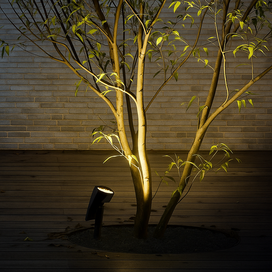 SolarGlow | Regulowana lampa solarna LED – Wodoodporna – 12 godzin oświetlenia – Ciepła biel lub RGB – IP65 – Do ogrodu i trawnika