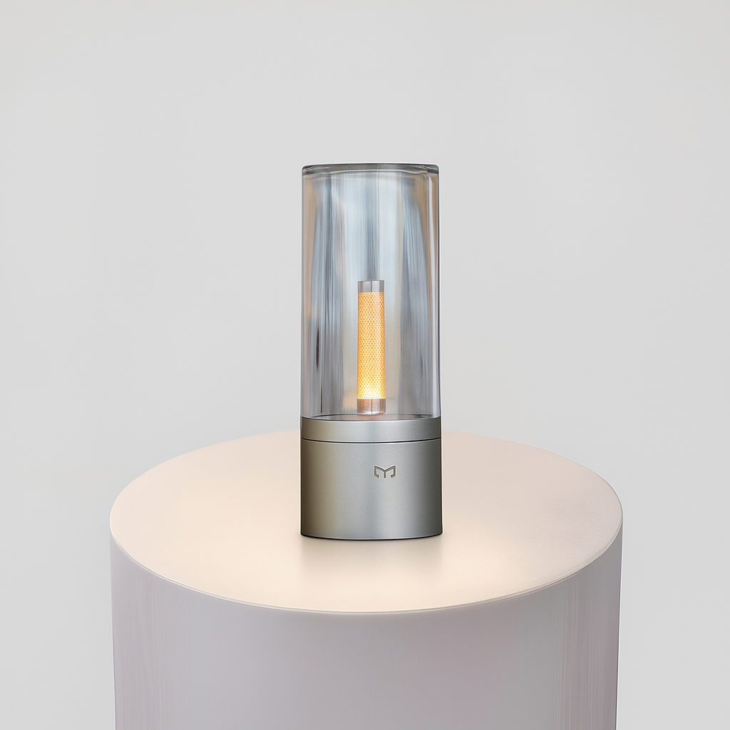 GlowLume | Lampa stołowa LED z efektem światła świecy – ściemnialna i ładowalna – aluminiowy design – 12 godzin użytkowania – do użytku wewnętrznego i zewnętrznego