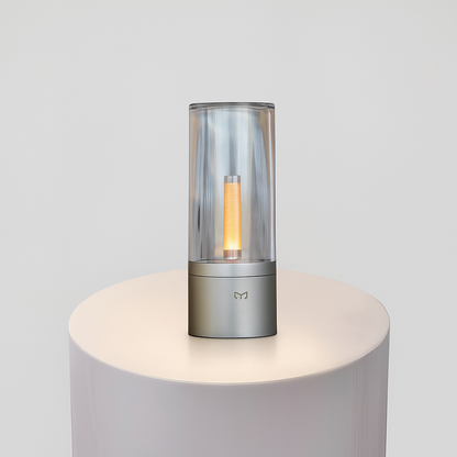 GlowLume | Lampa stołowa LED z efektem światła świecy – ściemnialna i ładowalna – aluminiowy design – 12 godzin użytkowania – do użytku wewnętrznego i zewnętrznego