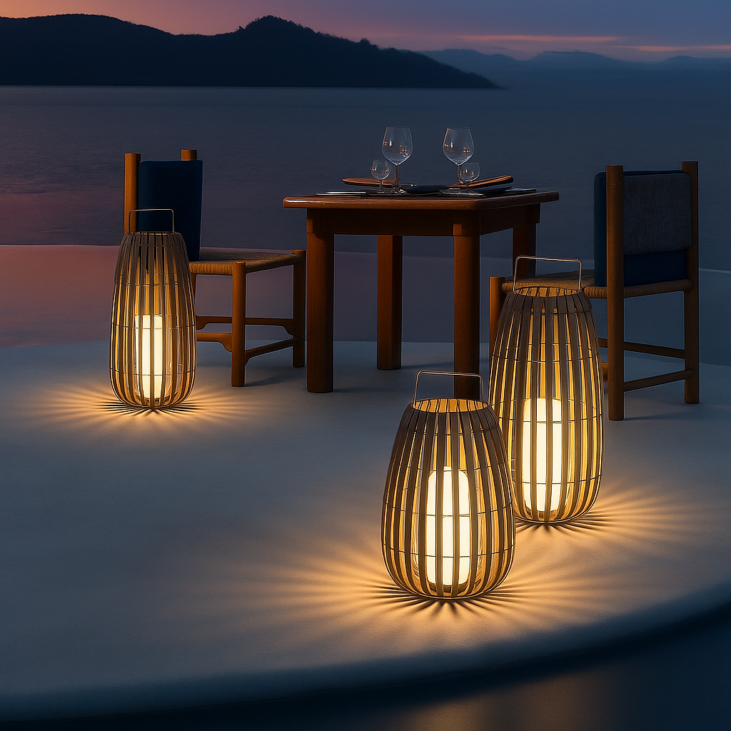 SolarRattan | Solarna lampa ogrodowa z rattanu – Trwałe oświetlenie LED do ogrodu – Wodoodporna – 3 rozmiary