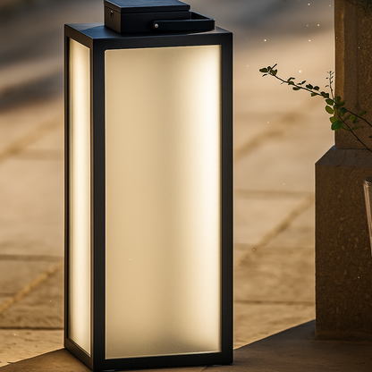 LeviLux | Lampa ogrodowa solarna lub elektryczna – oświetlenie zewnętrzne LED ze stali nierdzewnej – odporna na rdzę i wodę – lampa stojąca do ogrodu i podjazdu