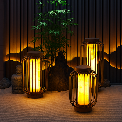 NYRALUX | Wodoodlna Lampa Zewnętrzna z Klatką – Oświetlenie Ogrodowe LED – Stal Nierdzewna i Odporna na Warunki Atmosferyczne – Na Taras i Dziedziniec