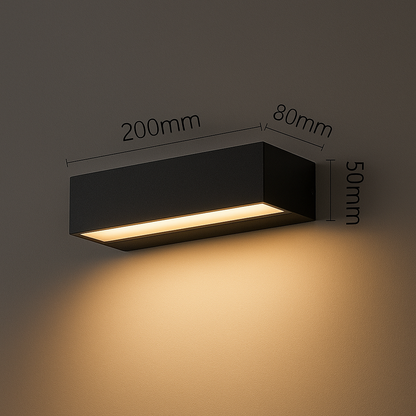 Lumistra | Lampa ścienna LED do wnętrz i na zewnątrz – wodoodporna IP65 – czarna/biała – 20/30/50 cm – ciepłe/naturalne/zimne światło