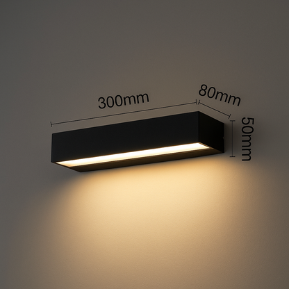 Lumistra | Lampa ścienna LED do wnętrz i na zewnątrz – wodoodporna IP65 – czarna/biała – 20/30/50 cm – ciepłe/naturalne/zimne światło