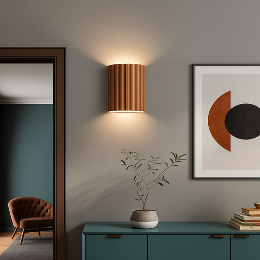 ArtiGlow Lampa ścienna | Nowoczesne oświetlenie ścienne z żywicy sztucznej z LED – 14 x 8 x 16,5 cm