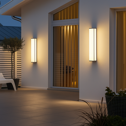 Zyphora | Luxe LED Buitenlamp in Zwart Roestvrij Staal – Met Bewegingssensor – Modern & Weerbestendig