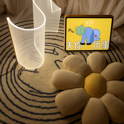 NovaFold | Lampada da Tavolo Astratta in Acrilico – Design Artistico – LED – Oggetto Luminoso Unico