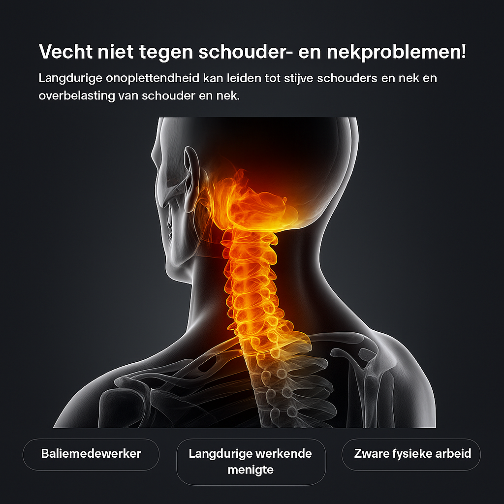 NeckAlign Pro | Cuscino Ortopedico & Ergonomico – Con Funzione Massaggiante – Fibra di Soia – Traspirante & Riduce la Pressione