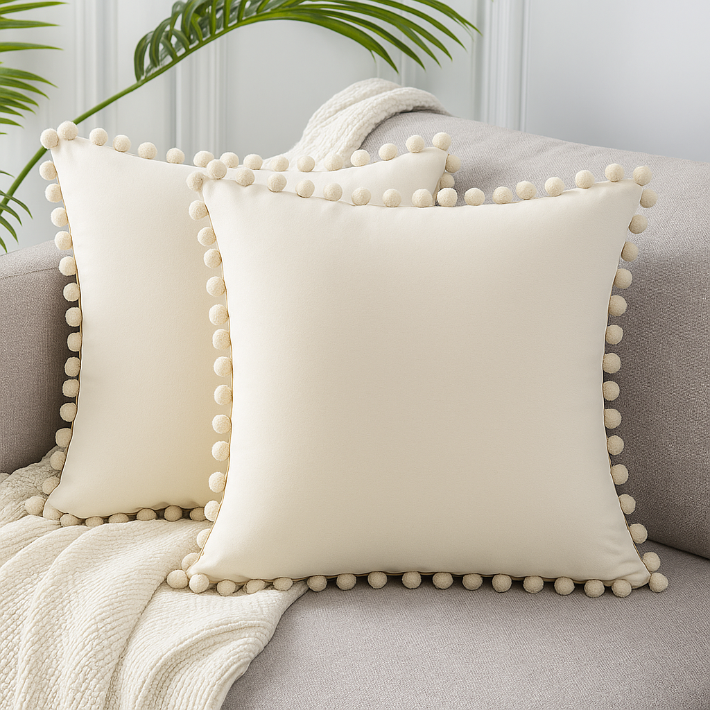 Zola | Scandinavische Kussenhoes – 45x45 cm – Natuurlijke Look