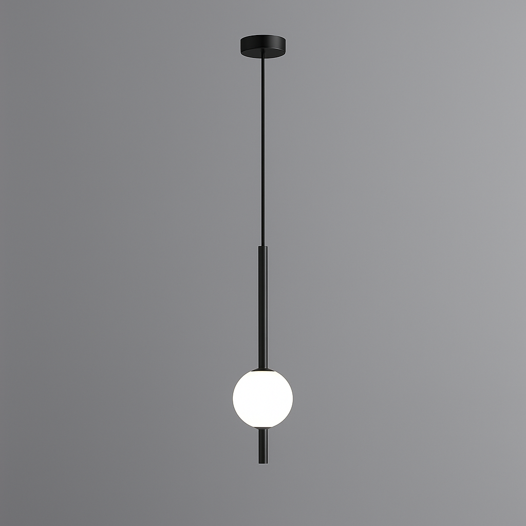 Glazora – Lampada a Sospensione Moderna con Sfera di Vetro | LED Caldo | Ø10cm