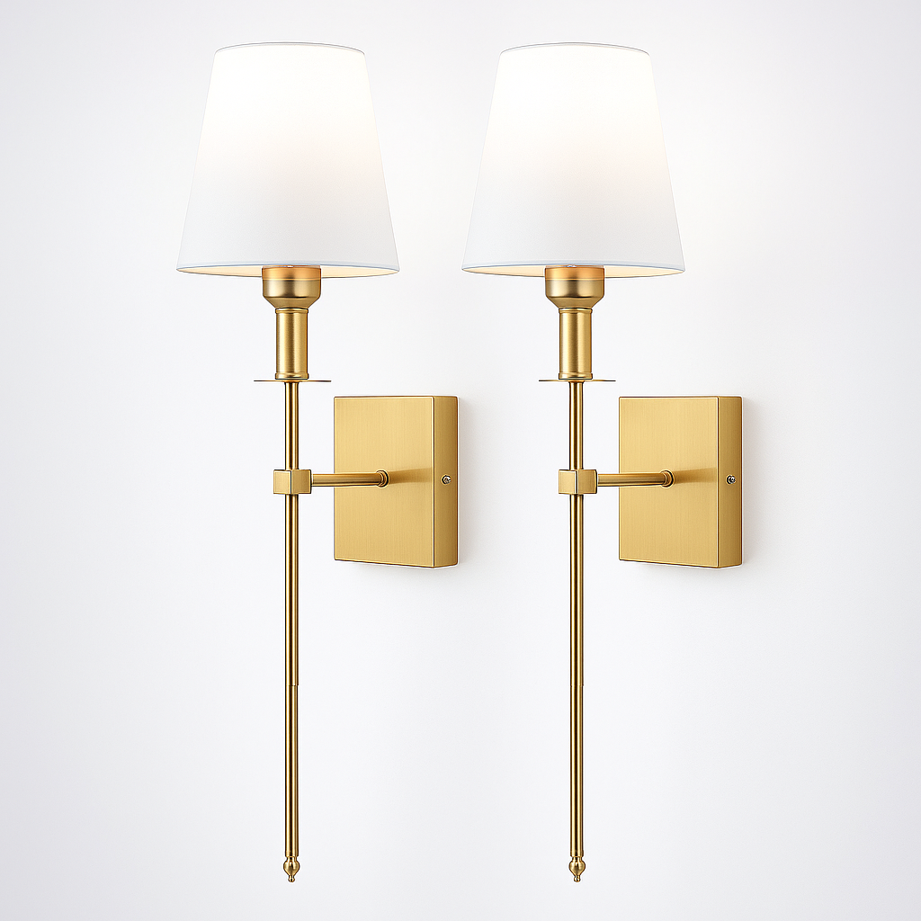 LumoWall Duo | Set van 2 Stijlvolle Wandlampen voor Binnen – Warm LED-licht