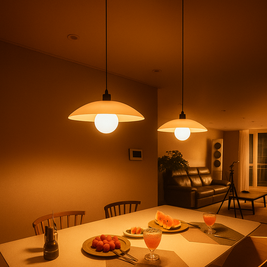 VELLUNO Lampada a Sospensione – Disco di Vetro Bianco Minimalista – Attacco E27 in 3 Formati