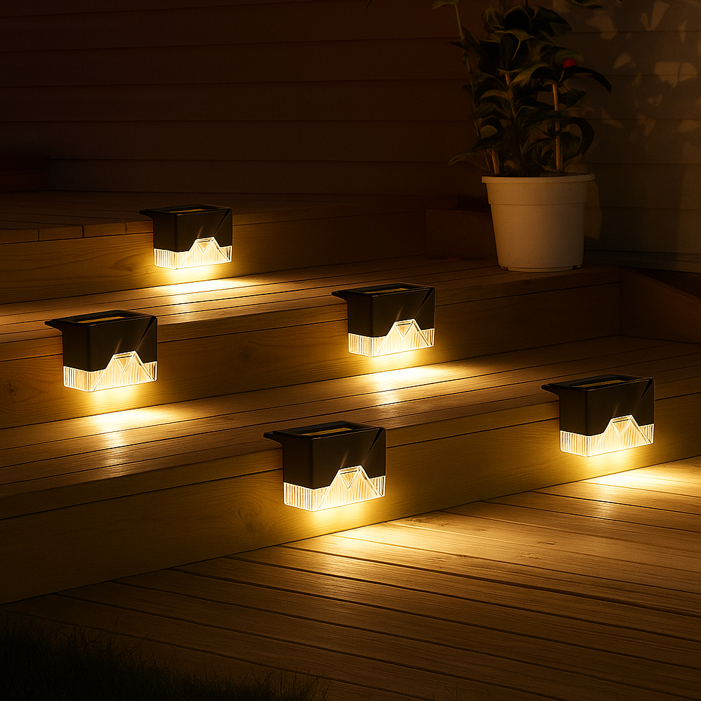 Solar-Glow | Lampade da Esterno Autoadesive a Energia Solare 5+5 GRATIS