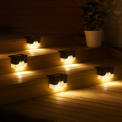 Solar-Glow | Lampade da Esterno Autoadesive a Energia Solare 5+5 GRATIS