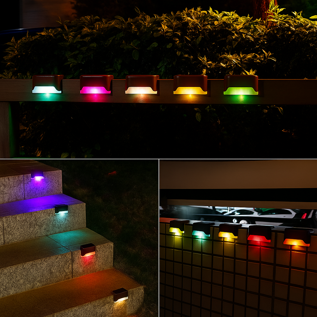 Solar-Glow | Lampade da Esterno Autoadesive a Energia Solare 5+5 GRATIS